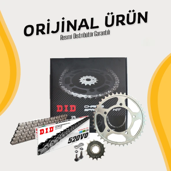 Dıd Bajaj Dominar 400 Ug Zincir Dişli Seti (2017-2025) O-Ringli Zincir (Çelik Renk) ürün görseli 1