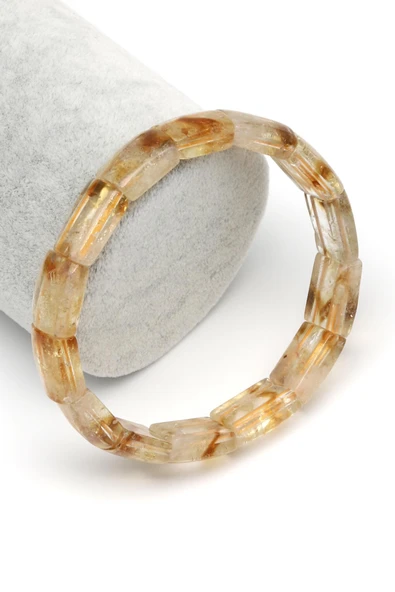 Sitrin Doğal Taş Bileklik 12 x 14 mm Özel Kesim ürün görseli 1