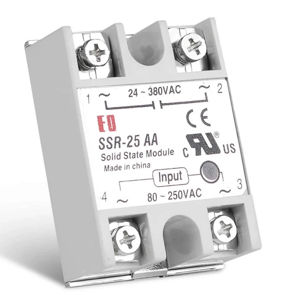 SSR-25AA SSR Röle Ac Çıkış Ac Tetik  25A Ac 24-380V Tek Fazlı Solid State Röle Elektronik Anahtar Termostat Resiztans Motor Lamba Makine - Resim 7