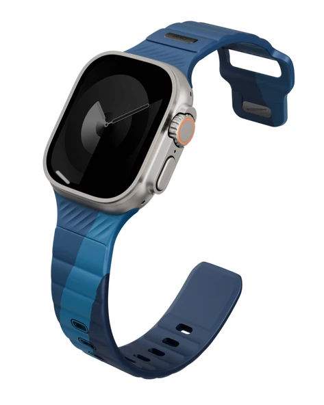 Apple Watch 49mm Ultra 2/1 Kordon Stride Serisi Sınırlı Sayıda Üretim Fluoroelastomer Kauçuk Malzeme  Lacivert-Mavi ürün görseli 1