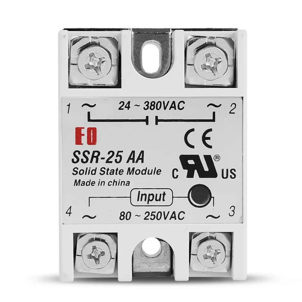 SSR-25AA SSR Röle Ac Çıkış Ac Tetik  25A Ac 24-380V Tek Fazlı Solid State Röle Elektronik Anahtar Termostat Resiztans Motor Lamba Makine - Resim 4
