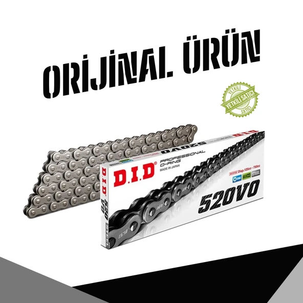 Dıd Suzuki Van Van 200 (2015-2017) 520-114 O-Ringli Zincir (Çelik Renk) ürün görseli 1