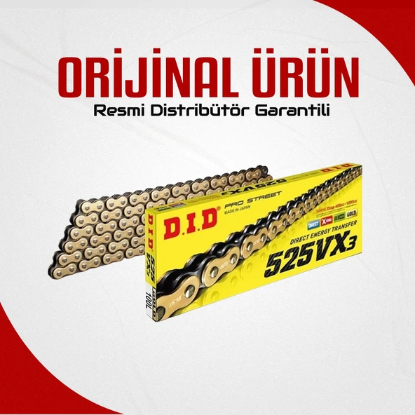 Dıd Yamaha Tdm 900 (2002-2014) 525-118 X-Ringli Zincir (Gold Renk) ürün görseli 1