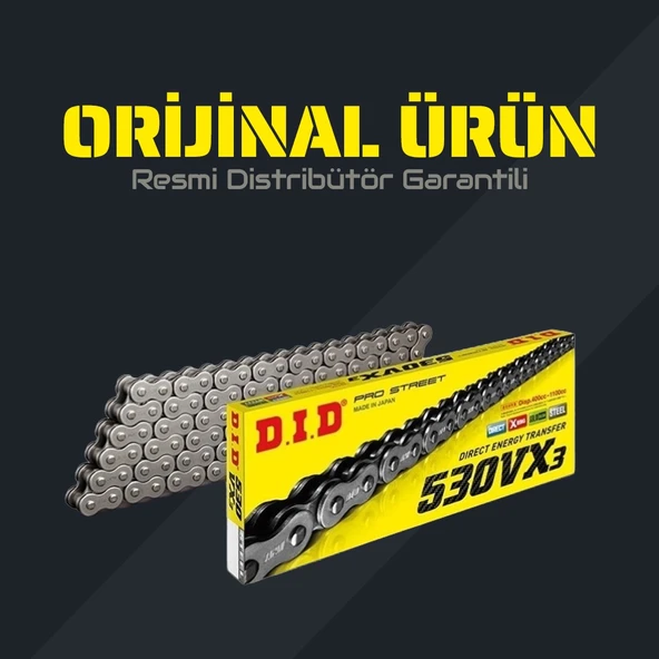 Dıd Ducati Multistrada 1200 S (2012-2017) 530-108 X-Ringli Zincir (Çelik Renk) ürün görseli 1