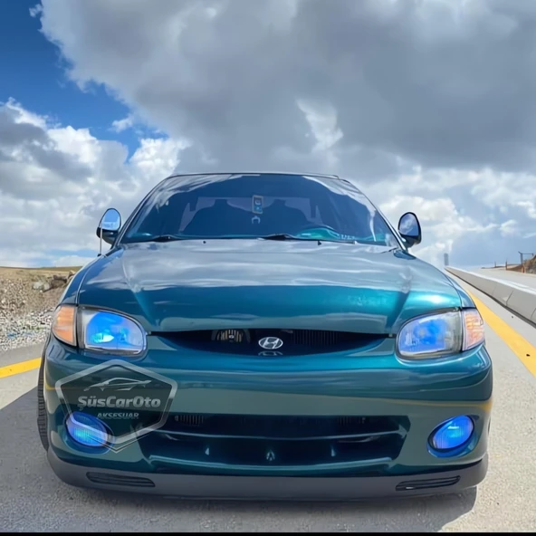 Hyundai Accent Yumurta Kasa 1995-2000 Uyumlu Üniversal V2 Laguna Lip Esnek Ön Lip 2 Parça Tampon Altı Dil Karlık Ön Ek ürün görseli 1