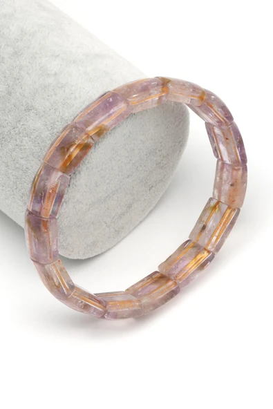 Ametrin Doğal Taş Bileklik 10 x 13 mm Özel Kesim ürün görseli 1