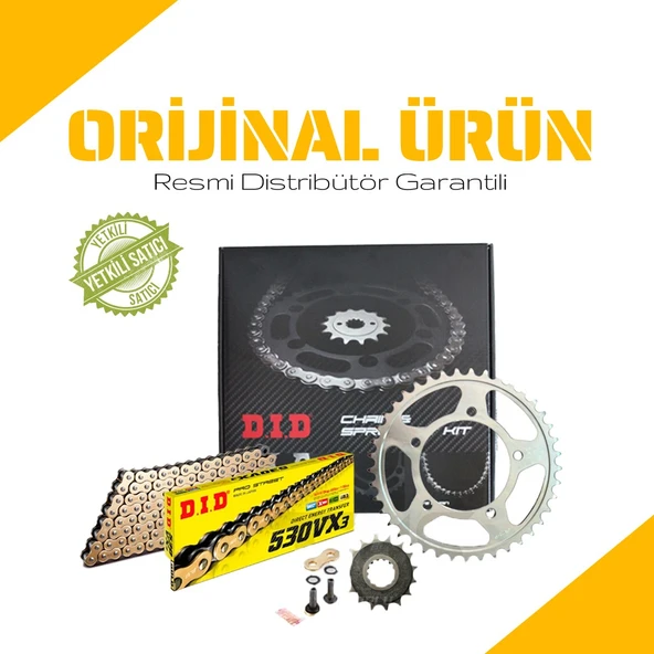 Dıd Suzuki Gsx-R 1000 Zincir Dişli Seti (2009-2016) X-Ringli Zincir (Gold Renk) ürün görseli 1