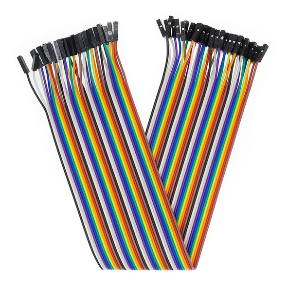 30cm 40 Pin Dişi Dişi Dupont Kablo  Ayrılabilir 2.54mm 10 Renk Breadboard Atlama Kablosu Jumper Test Prototip Deneme Devre Bağlantı Tel ürün görseli 1