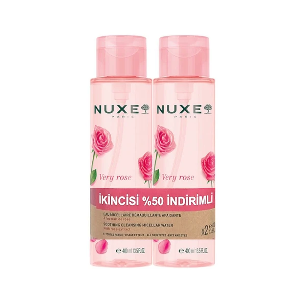 Nuxe Very Rose Yatıştırıcı & Temizleyici Micellar Su 2X400ml ürün görseli 1
