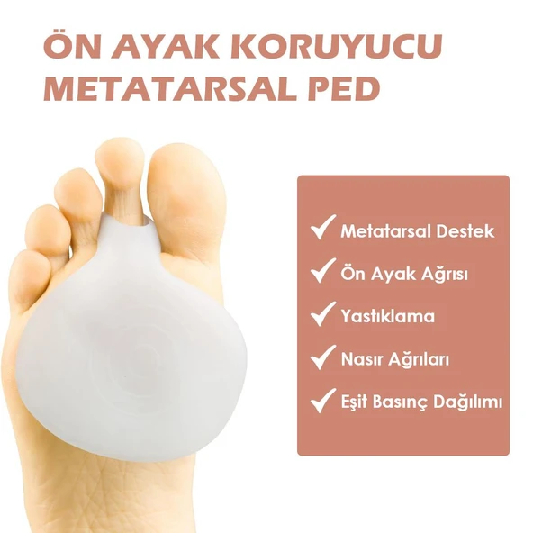 MG05 - Silikon Metatars Desteği | Yumuşak, Darbe Emici, Ayak Ön Bölgesi Için Koruyucu Ped ürün görseli 1