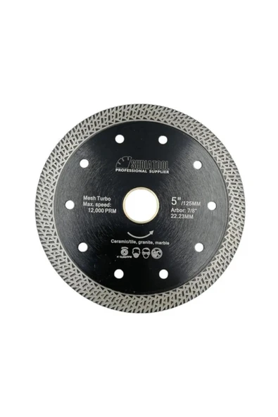 SHDIATOOL Mesh Turbo 5" 125mm Granit Mermer Seramik Karo Tuğla Için Elmas Taşlama Diski ürün görseli 1