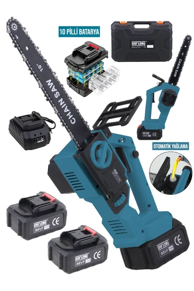 DAFLONG YENİ KÖMÜRSÜZ MOTOR 10 İNÇ YAĞLAMALI 10 PİLLİ BATARYA+HIZLI ŞARJ İSTASYONI DAL BUDAMA-B ürün görseli 1