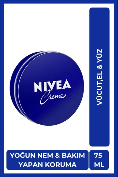 NIVEA Creme 75ml, Yoğun Nemlendirici, Bakım Yapan Koruma, Eucerit, Yumuşak Ve Pürüzsüz Cilt, El Yüz Vücut ürün görseli 1