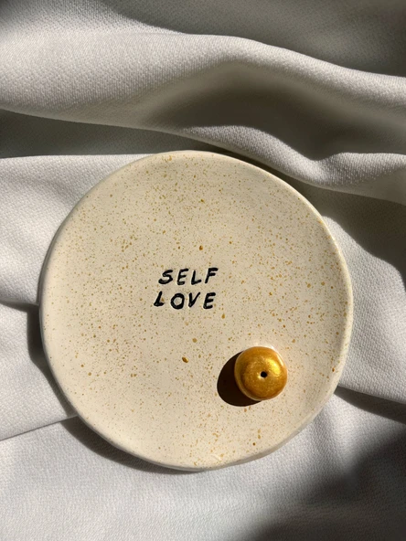El Yapımı Seramik Tütsülük Sevgiliye Hediye Fikri SELF LOVE ürün görseli 1