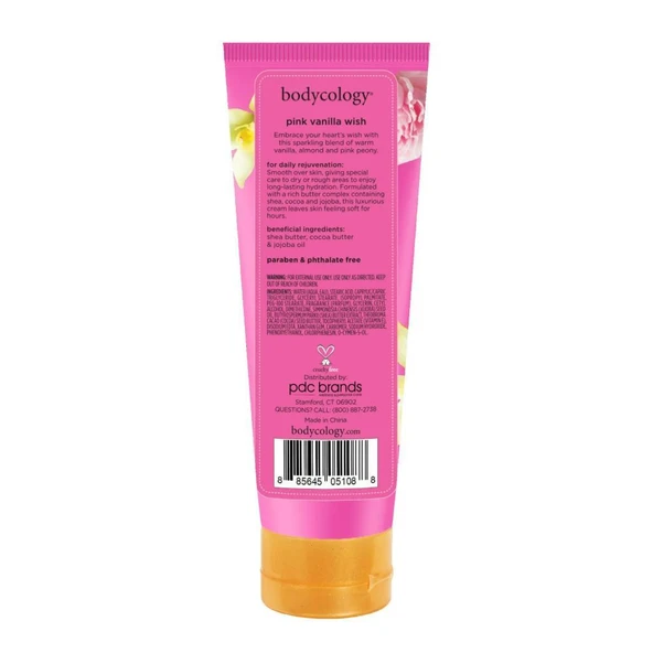 Bodycology Pink Vanilla-Vanilya Kokulu Kadın Vücut Kremi 227 g ürün görseli 1