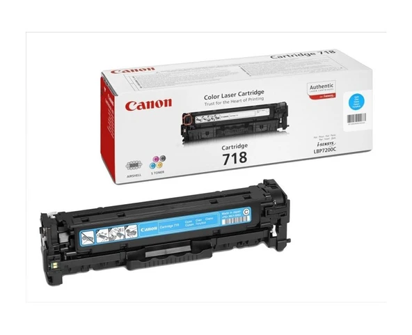 CANON CRG-718C LBP 7200 Modeli için mavi toner ürün görseli 1