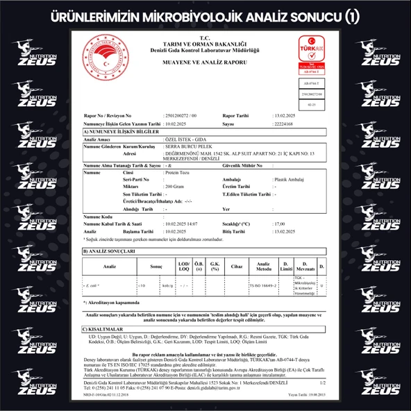Zeus Nutrition MassGainer 5000 Gr-Çilek Aromalı - Resim 4