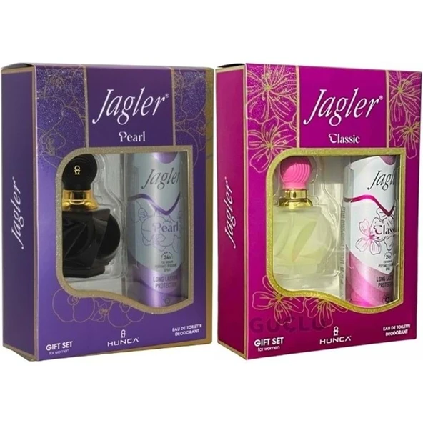 Jagler Parfüm Seti (Karma Set) Kadın 60ML Pearl + Deodorant / Kadın 60ML Classic + Deodorant ürün görseli 1