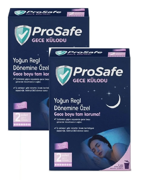 Prosafe Gece Külodu 2 li Yoğun Regl Dönemine Özel x 2 Paket ürün görseli 1