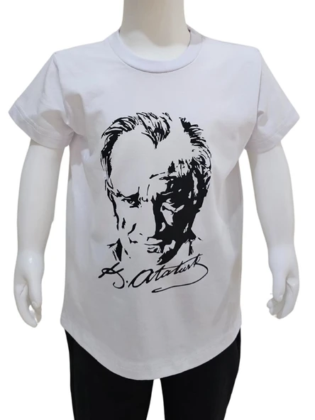 Atatürk Baskılı Beyaz Tişört ürün görseli 1