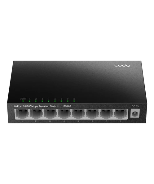 CUDY 8-Port 10/100 Mbps Metal Switch ürün görseli 1