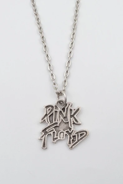 Pink Floyd Gümüş Kaplama Düz Zincir Kolye ürün görseli 1