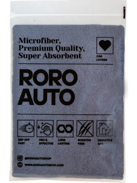 Roro Auto Etna Mikrofiber Araç Yıkama Bezi & Oto Kurulama Havlusu 50X70 & Yıkama Eldiveni Seti ürün görseli 1