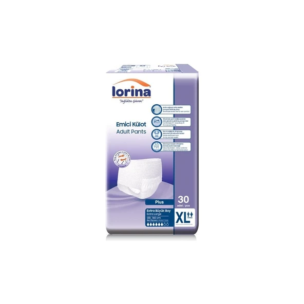 Lorina Yetişkin Emici Külot Xlarge 30'Lu 2 Paket 60 Adet ürün görseli 1