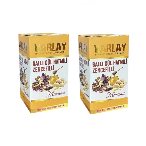 Varlay Ballı Gül Hatmili Zencefilli Macun 450 gr 2 Adet ürün görseli 1