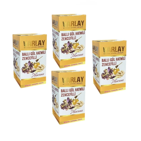 Varlay Ballı Gül Hatmili Zencefilli Macun 450 gr 4 Adet ürün görseli 1
