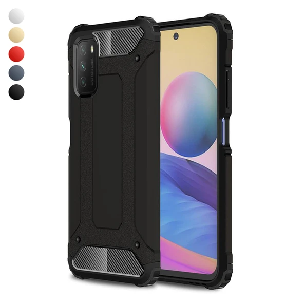 FitCase Xiaomi Poco M3 Zırh Tank Tam Koruma Arka Kapak ürün görseli 1