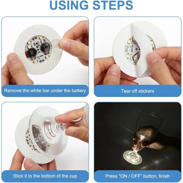 Nargile Altı Yapışkanlı Led Işık - Resim 4