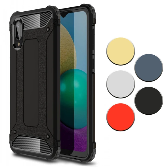 FitCase Samsung Galaxy A02 (A022) Zırh Tank Tam Koruma Arka Kapak ürün görseli 1