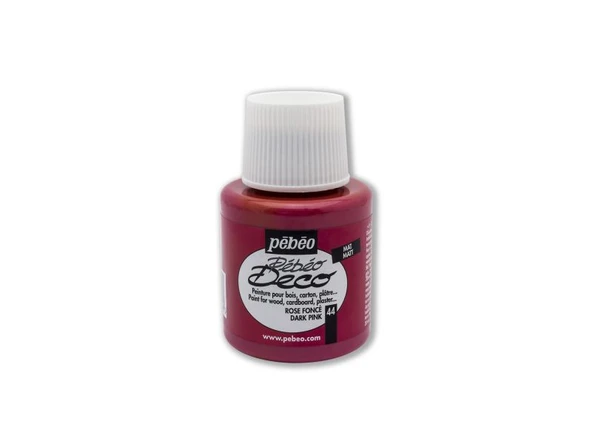 Pebeo Deco Mat Tüm Yüzey Boyasi 110 Ml 44 Rose Fonce ürün görseli 1