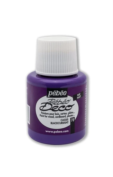 Pebeo Deco Mat Tüm Yüzey Boyasi 110 Ml 78 Cassis ürün görseli 1