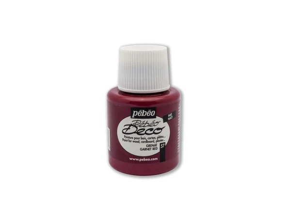 Pebeo Deco Mat Tüm Yüzey Boyasi 110 Ml 57 Grenat ürün görseli 1
