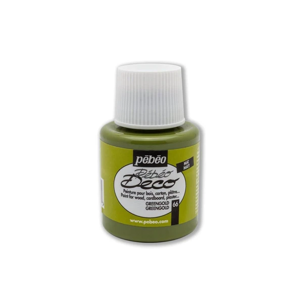 Pebeo Deco Mat Tüm Yüzey Boyasi 110 Ml 66 Greengold ürün görseli 1