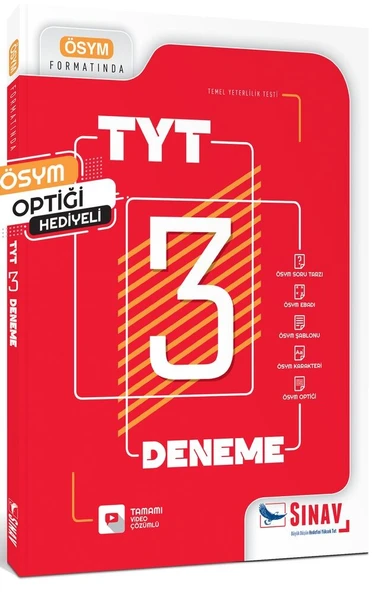 TYT Tamamı Video Çözümlü 3 Deneme Sınav Yayınları ürün görseli 1