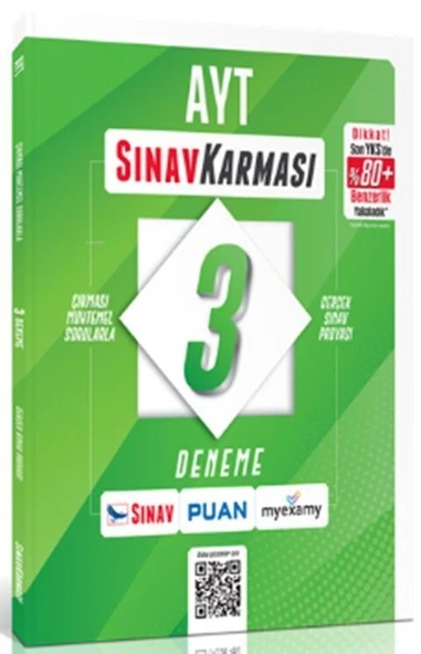 AYT Sınav Karması 3 Deneme Sınav Yayınları ürün görseli 1