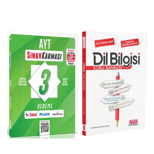 Sınav Yayınları AYT Sınav Karması 3 Deneme ve AKM Dil Bilgisi Soru Bankası Seti 2 Kitap ürün görseli 1