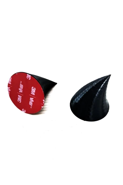 Kask Boynuz Süsü 4.5cm Takım Siyah 3m Bantlı ürün görseli 1
