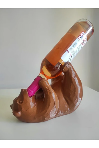 Nerva Design 3D Ayı Şeklinde Dekoratif Şaraplık/şarap Şişesi Tutucu ürün görseli 1