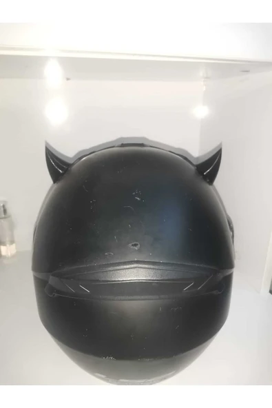 3D Kask Boynuzu 2'li Set Siyah - Resim 2