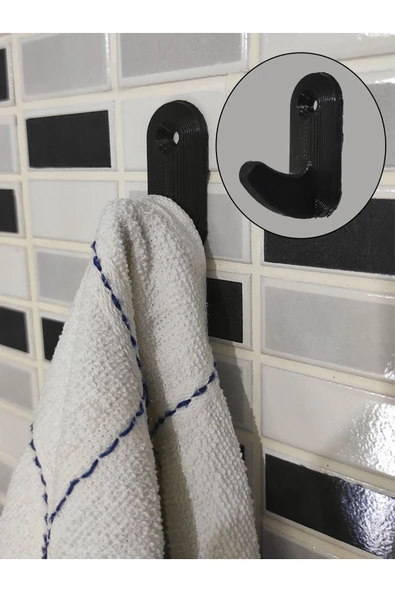 Nerva Design 3D 5'li Yapışkanlı Duvar Askısı, Banyo Ve Mutfak Düzenleyici Askı, Havlu Askısı, Havluluk, Askılık ürün görseli 1