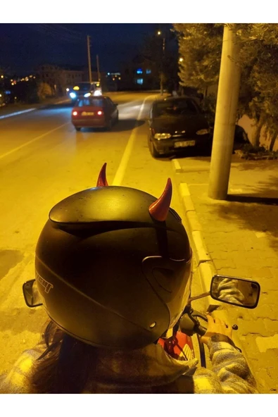 HAFA 3D TASARIM Motosiklet Kask Süsü - Kask İçin Şeytan Boynuzu - Hediyelik ürün görseli 1