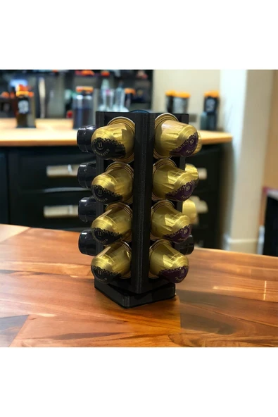 BYK DESIGN NESPRESSO VE STARBUCK UYUMLU KAPSÜL KAHVE TUTUCU - HAREKETLİ DÖNEBİLEN KAPSÜL KAHVE STANDI ürün görseli 1