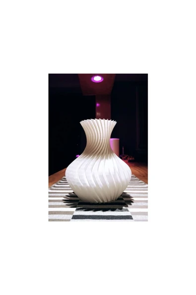 3Duman Fibonacci Vazo Figürü - Beyaz - 20cm - Resim 2