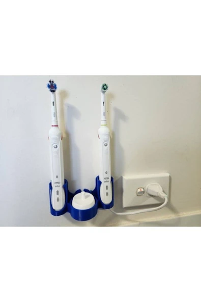 HAFA 3D TASARIM Oral-B Diş Fırçası Standı - Diş Fırçalık - 2'li Duvara Monte Stant - Banyo Düzenleyici ürün görseli 1