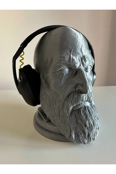 Kratos Kulaklık Standı, Özel Tasarım Masaüstü Kulaklık Tutacağı/Tutucu, cm - God of War, GoW, 23 cm ürün görseli 1