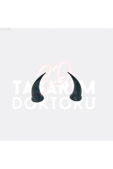 3DTASARIMDOKTORU Kask Boynuzu (SİYAH) Aparat ürün görseli 1